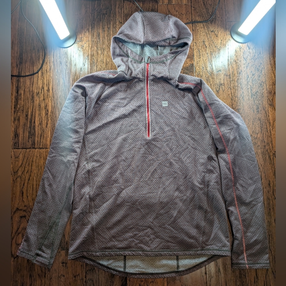 MEC Merino Wool Blend Half Zip Mens Pullover Size Large Slim Fit